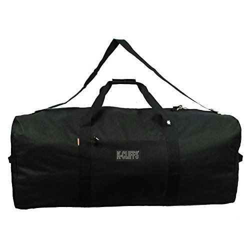  K-Cliffs Heavy Duty Cargo Duffel Large Sport Gear Drum Set Equipment Hardware Travel Bag Rooftop Rack Bag (24 x 12 x 12, Black)