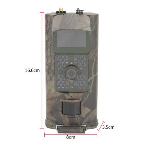  KD Hunting Camera 16MP 1080p, no Glowing Night Vision Game Camera up to 16.6 cm, Waterproof Wildlife Hunting Camera