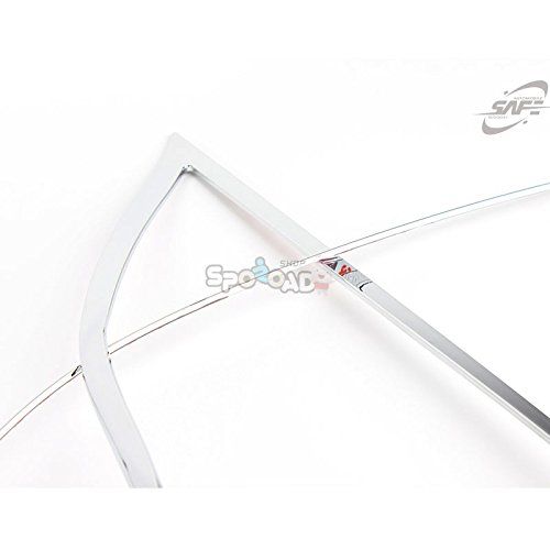  KD SAFE K-967 Chrome Silver Exterior Front Head Lamp Light Cover Molding Guard Trim for Kia Rondo / Carens 2013+