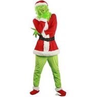 KDRose Unizero Christmas Green Monster Deluxe Santa Costume With Mask