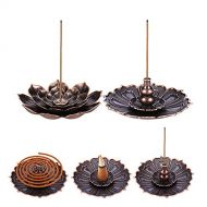 인센스스틱 KDRose 2 Pack Lotus Incense Holder Brass Stick Incense Burner 3-in-1 Incense Stick Burner Holder with Detachable Ash Catcher Portable Incense Holders for Sticks and Cones