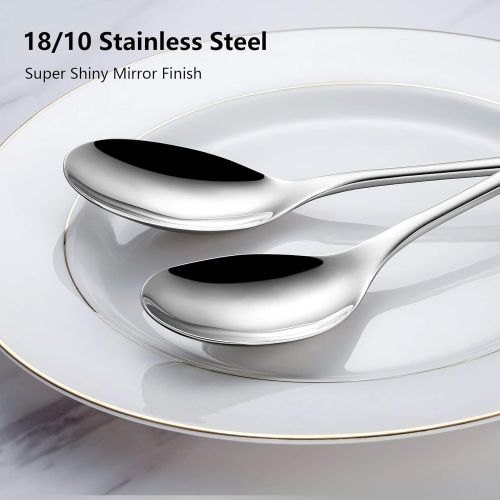  [아마존베스트]KEAWELL Premium Serving Spoon Set, 18/10 Stainless Steel Large Serving Spoon Tabletop Flatware Serving Utensil Buffet Banquet Serving Tablespoons(pack in 2), Mirror-Polished, Buffe