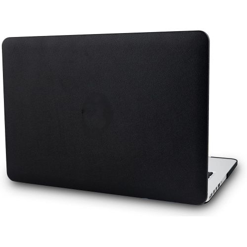  [아마존베스트]KECC Laptop Case for MacBook Pro 13 (2020/2019/2018/2017/2016) Italian Leather Hard Shell Cover A2338 M1 A2289 A2251 A2159 A1989 A1706 A1708 Touch Bar (Black Leather)