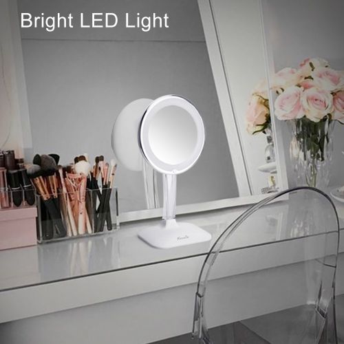  KEDSUM 10X Magnifying Lighted Makeup Mirror,Desktop Vanity Mirror with Height...