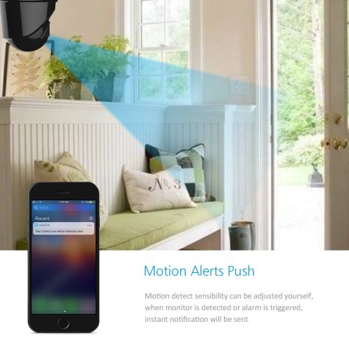  KEEKOON HD 1080P WirelessWired WiFi IP Camera, Baby Monitor with Two-Way Talk & PanTilt & Night Vision (Black)