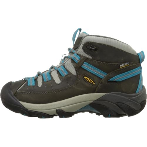  KEEN Womens Targhee II Mid Waterproof Hiking Boot,Gargoyle/Caribbean Sea,5.5 M US