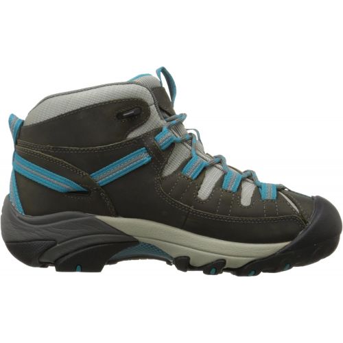  KEEN Womens Targhee II Mid Waterproof Hiking Boot,Gargoyle/Caribbean Sea,5.5 M US