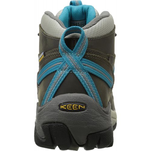  KEEN Womens Targhee II Mid Waterproof Hiking Boot,Gargoyle/Caribbean Sea,5.5 M US