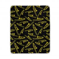 KEEPDIY Black and Yellow Trombone Blanket-Warm,Lightweight,Soft,Pet-Friendly,Throw for Home Bed,Sofa &Dorm 60 x 50 Inch