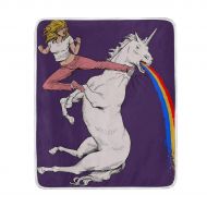 KEEPDIY Funny Unicorn Puking Rainbows Blanket-Warm,Lightweight,Soft,Pet-Friendly,Throw for Home Bed,Sofa &Dorm 60 x 50 Inch