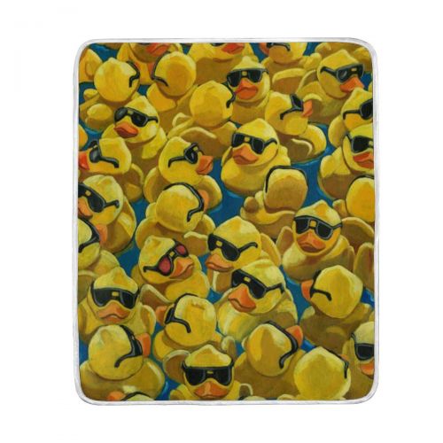  KEEPDIY Rubber Duck Painting Blanket-Warm,Lightweight,Soft,Pet-Friendly,Throw for Home Bed,Sofa &Dorm 60 x 50 Inch