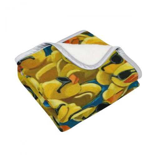  KEEPDIY Rubber Duck Painting Blanket-Warm,Lightweight,Soft,Pet-Friendly,Throw for Home Bed,Sofa &Dorm 60 x 50 Inch