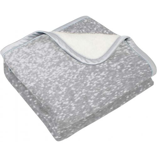  KEEPDIY Faux Sparkly Silver Glitter Printed Blanket-Warm,Lightweight,Soft,Pet-Friendly,Throw for Home Bed,Sofa &Dorm 60 x 50 Inch
