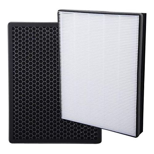  KEEPOW 2 replacement filter set compatible with Philips AC2889, AC2887, AC2882 & AC3829 air purifier, HEPA and activated carbon filter, can be used instead of Philips FY2422/30 & F