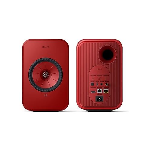  KEF LSX II Wireless HiFi Speaker System (Lava Red)