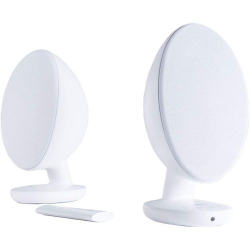  KEF EGG Versatile Desktop Speaker System - Gloss White (Pair)