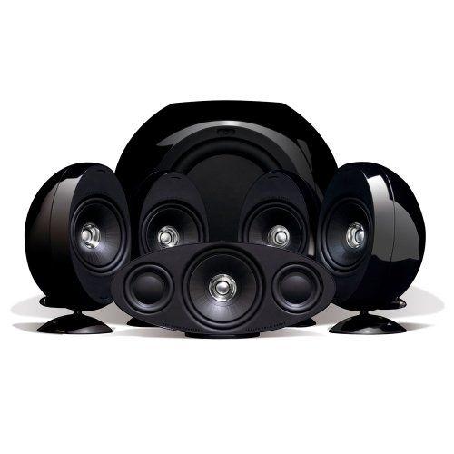 클립쉬 KEF KHT3005BL (SE) 5.1 Home Theater Speaker System (Gloss Black) (Discontinued by Manufacturer)