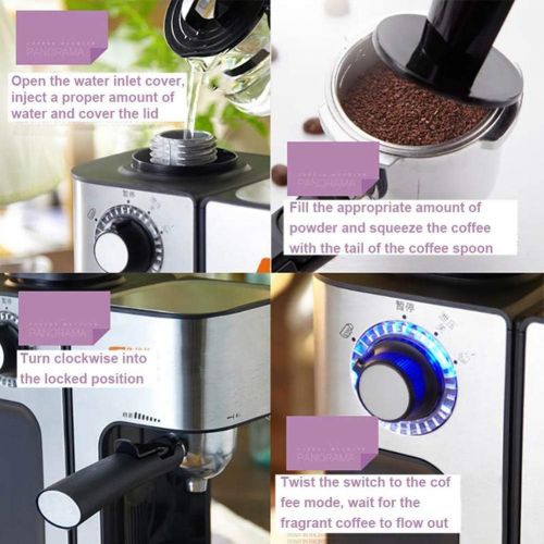  KELUNIS 0.24L 5 Cups Italian Style Electric Coffee Machine/Milk Foam Maker, Office Espresso Automatic Maker Home Kitchen Appliance 220V