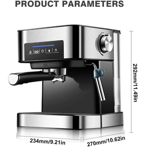  KELUNIS Semi Automatic Espresso Coffee Machine, Built-in Milk Frother 20 Bar Coffee Makers 850W Cafe Powder Maker, Cappuccino