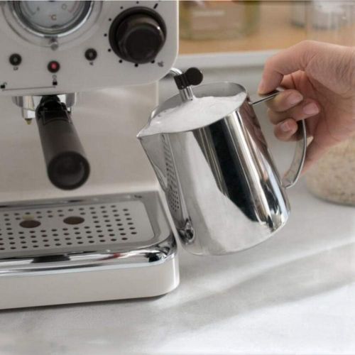  KELUNIS 15Bar Semiautomatic Coffee Machine Maker, Retro Style Italian Steam Type Milk Foam 2 in 1 Handles Easy to Use Espresso Machine