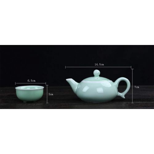  KEMANDUO Tassen set Health Tea Set Hochwertiges Porzellan glatte Oberflache 7-teiliges Set - Teekanne Porzellan Fuer Geschenk Und Haushalts,Buero