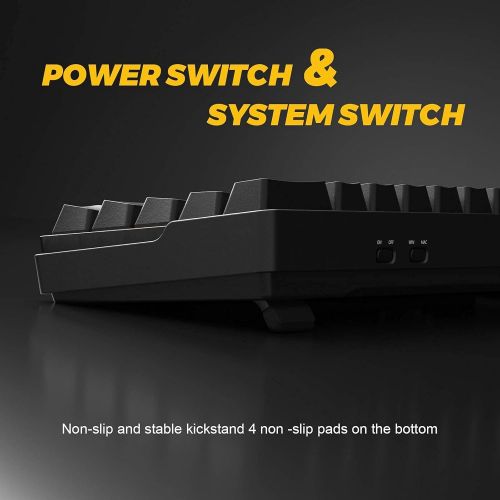  KEMOVE Shadow Wired/Wireless 60% Mechanical Gaming Keyboard,Hot Swappable Keyboard RGB Backlit PBT Keycaps Full Keys Programmable - 3000mAh Battery (Gateron Yellow Switch)