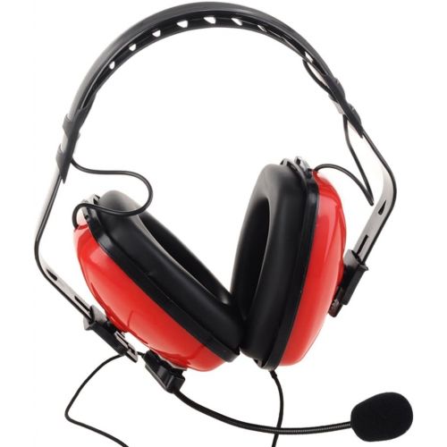  KENMAX 2 Pin Noise canceling Headset Headphone with PTT Mic for Walkie Talkie Kenwood Puxing Wouxun Baofeng (Red)