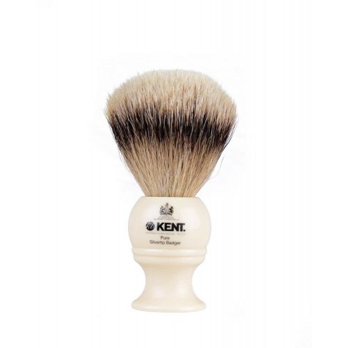  Kent BK4 Cream Traditional Small Silver Tip Badger Shave Brush