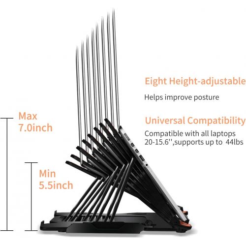  [아마존베스트]KENTEVIN Laptop Stand Adjustable Laptop Computer Stand Multi-Angle Stand Phone Stand Portable Foldable Laptop Riser Notebook Holder Stand Compatible for 10 to 17” Laptops