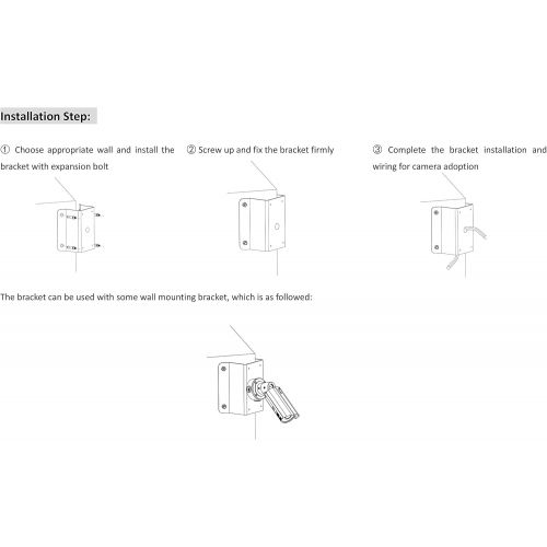  KENUCO cm DS-1276ZJ Universal Corner Bracket for Most Hikvision Wall Mounts and Cameras - 10 Pack