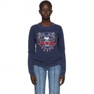 Kenzo Navy Limited Edition Bleached Tiger Sweatshirt