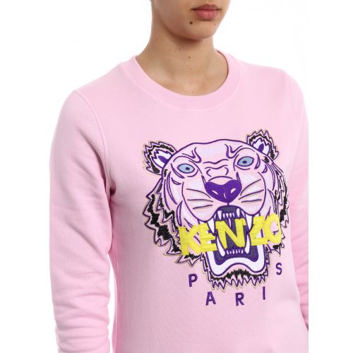 겐조 Kenzo Tiger light pink classic sweatshirt