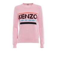 Kenzo Terrycloth logo pink cotton sweater