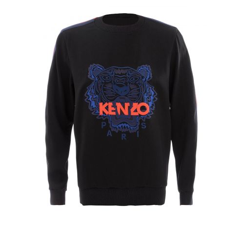 겐조 Kenzo Contrasting bands crepe crewneck