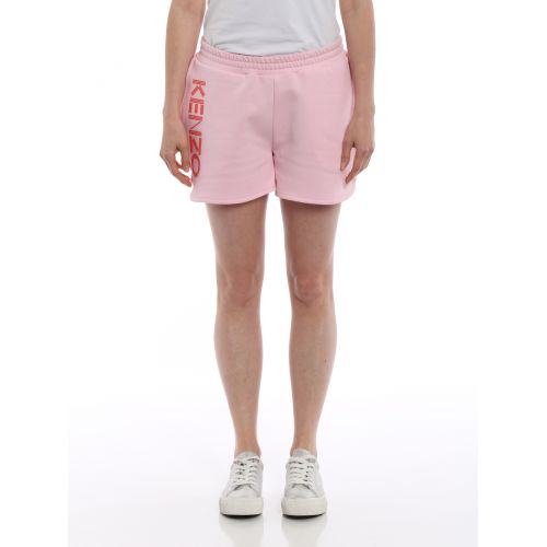 겐조 Kenzo pink cotton fleece shorts
