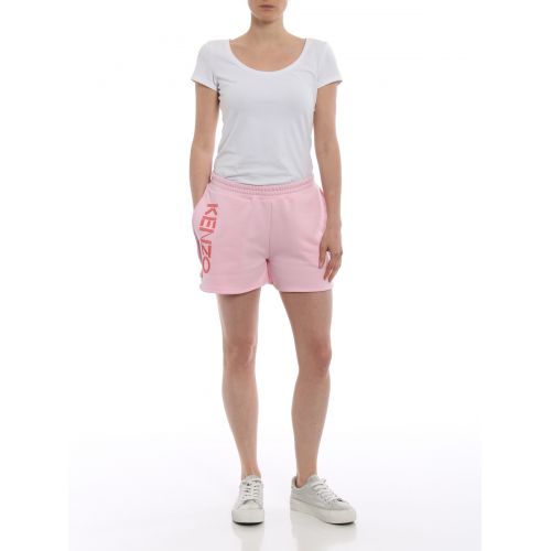 겐조 Kenzo pink cotton fleece shorts
