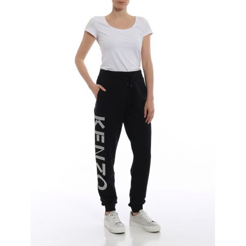 겐조 Kenzo black cotton track pants