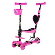 KER Multifunktion Kinderroller Balance Auto Dreirad Griff hoehenverstellbar Perfekt fuer 2-8 Jahre alt