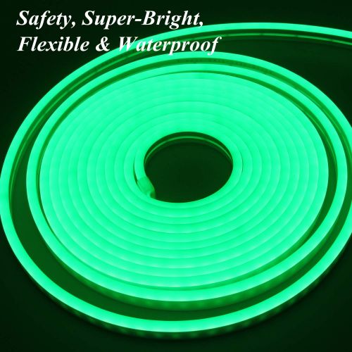  KERTME DC12V Silicon Neon Led Light Strip, Safety, Super-Bright, Flexible & Waterproof Rope Light for Advertising Signboard, Brand Logo, Home Shop DIY Design Decor (6x12mm, 16.4ft/