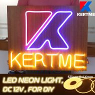 KERTME DC12V Silicon Neon Led Light Strip, Safety, Super-Bright, Flexible & Waterproof Rope Light for Advertising Signboard, Brand Logo, Home Shop DIY Design Decor (8x16mm, 16.4ft/