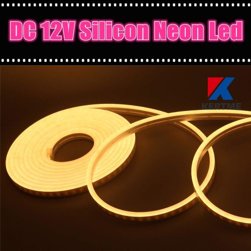  KERTME DC12V Silicon Neon Led Light Strip, Safety, Super-Bright, Flexible & Waterproof Rope Light for Advertising Signboard, Brand Logo, Home Shop DIY Design Decor (8x16mm, 16.4ft/