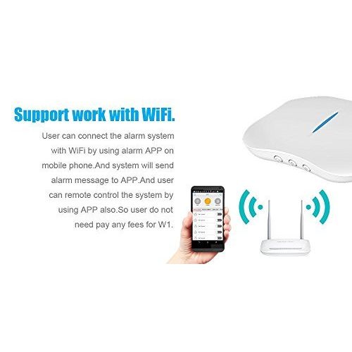  KERUI W1 Wireless HomeHouse Business Alarm System,WiFi PSTN DIY Kit with Auto Dial and iOSAndriod APP Remote Control,433mhz Smart Burglar Alert + DoorWindow Sensor for Complete