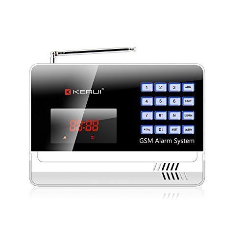  KERUI Black Color N6120G 120 Zones Wireless HomeSchool Alarm Systems Security Auto Dialing Dialer + 2PCS Wired Glass Break Sensor Detector + Wireless Panic Button