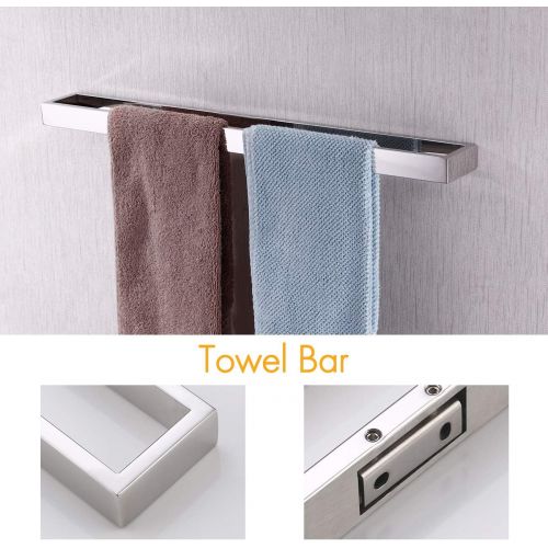  Kes KES Bathroom Accessories Single Towel Bar & Double Towel Bar SUS304 Stainless Steel Wall Mount, Brushed Finish, LA2302-25