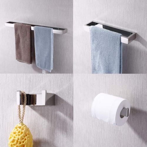 Kes KES Bathroom Accessories Single Towel Bar & Double Towel Bar SUS304 Stainless Steel Wall Mount, Brushed Finish, LA2302-25