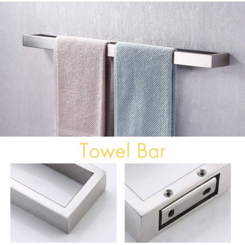  Kes KES Bathroom Accessories Single Towel Bar & Double Towel Bar SUS304 Stainless Steel Wall Mount, Brushed Finish, LA2302-25