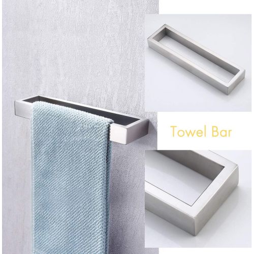  Kes KES Bathroom Accessories Single Towel Bar & Double Towel Bar SUS304 Stainless Steel Wall Mount, Brushed Finish, LA2302-25