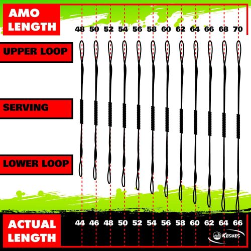  KESHES Dacron Bow String Replacement for Traditional and Recurve Bow - Replacement Bowstring 12,14,16 Strands - All Length Sizes from 44-70 Inches