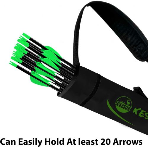  KESHES Archery Back Arrow Quiver Holder - Adjustable Quivers for Arrows, for Bow Hunting and Target Practicing; Youth and Adults