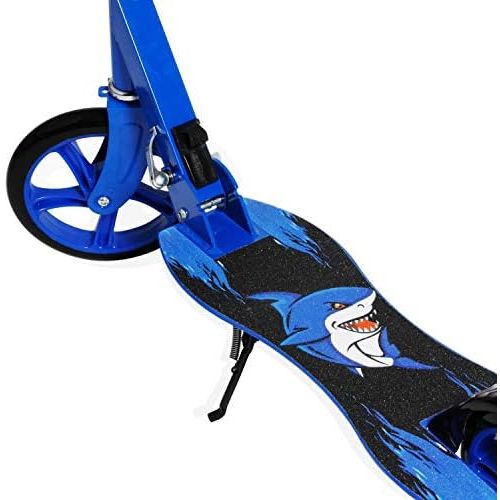  KESSER Scooter Roller Kinderroller Cityroller Tretroller Kickroller Kickscooter, Design / Shark (Blue)